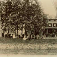 Marshall: Marshall Family Watching Bicycle Race from Whittingham Residence, 1888