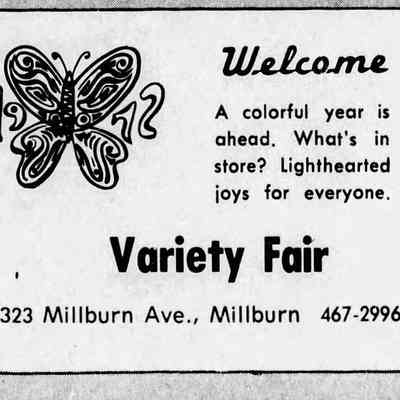 Advertisement in the Item, December 30, 1971