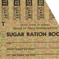 Warnock: Sugar Rationing Book, 1947
