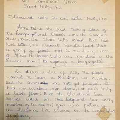 Girl Scout Scrapbook: Interview With Reverend Kent Estler - March, 1975