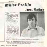 Millburn High School: Teacher James Rhatican Profile, 1976