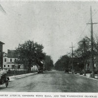 Millburn Avenue Opposite Town Hall and the Washington Grammar School, c. 1916