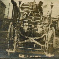 Marshall-Schmidt Album: Man on Early Fire Vehicle