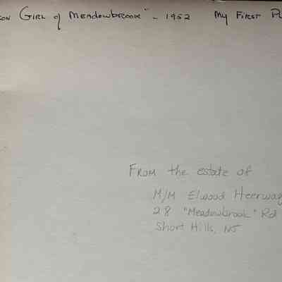 Verso of photograph