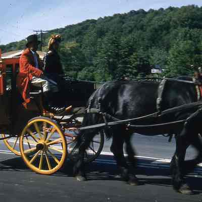 Centennial Parade: Women's Club of Millburn in Stagecoach, 1957