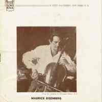 Eisenberg: Maurice Eisenberg Town Hall Concert Program, 1945