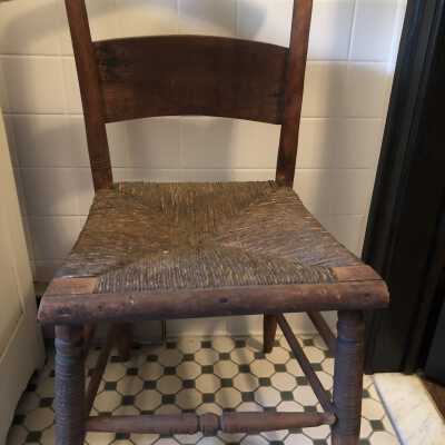 Swain: Wooden Chair from Swain Farmhouse on White Oak Ridge Road