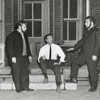          Buck Kartalian and Alfred Medinets talk with Warde Donovan in Plain and Fancy, 1956.
   