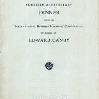 Watson: Edward Canby IBM 40th Anniversary Dinner, 1930