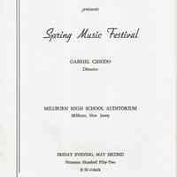 MHS Scrapbook: Millburn High School Vocal Music Festival Program, 1952