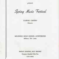 MHS Scrapbook: Millburn High School Vocal Music Festival Program, 1952