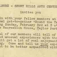          Millburn Art Center 1946 Scrapbook: Art as a Force for Peace Talk, Art Center Elections, Events, 1946 picture number 2
   