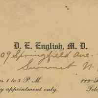          Ellis: Hanna Ellis Receipt from Dr. D.E. English, 1910 picture number 2
   