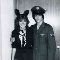 Halloween: Lisa Patuto and Mark Herzinger at Recreation Department Halloween Dance, 1982