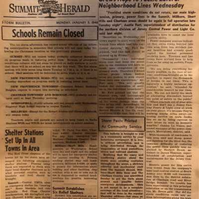 Summit Herald, Ice Storm Bulletin, January 5, 1948