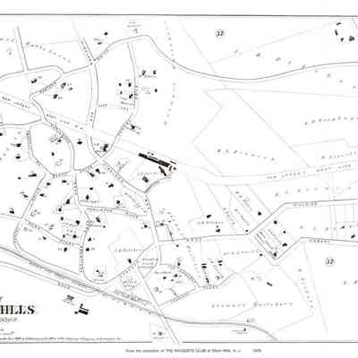 Map: Robinson Atlas map of Short Hills, 1890 (1976 Reprint)