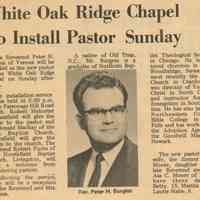 White Oak Ridge Chapel: Peter Burgess Installation, 1969