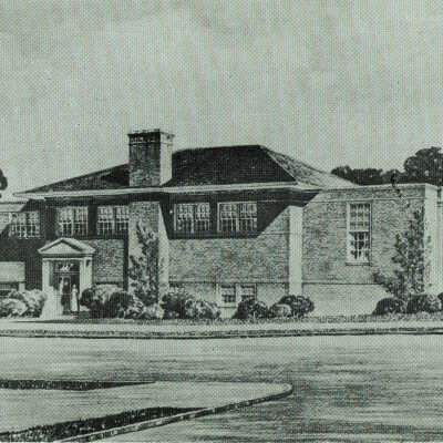 Millburn Free Public Library Architect's Sketch, 1953