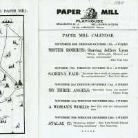 Paper Mill Playhouse Flyer for 1954 Season with Map