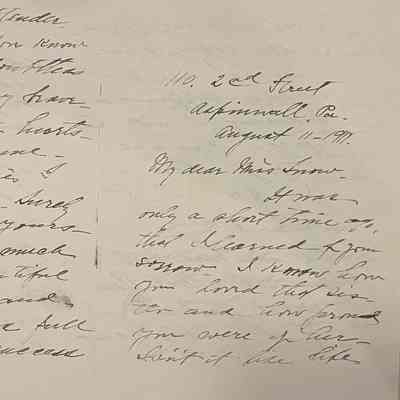 Snow: Letter to Bonnie Snow from Elizabeth Reid, 1911