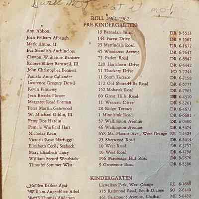 Short Hills Country Day School: Directories