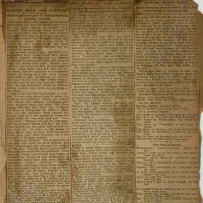 Flanagan Scrapbook: Vaudeville Performance at Bonnell's Hall, Temperance Meeting, Flanagan Wedding