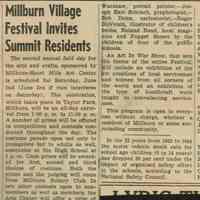 Millburn Art Center 1945 Scrapbook: Summit, South Orange, Springfield 1945 Village Arts Festival Notices