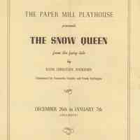 Paper Mill Playhouse Program: The Snow Queen, 1938