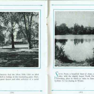 Interior Photos of Short Hills Club and South Pond, before Short Hills Club moved.