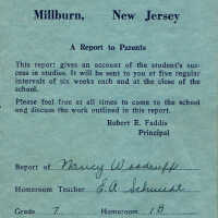 Millburn High School Report Card 1944