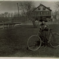 Marshall-Schmidt Album: Marion or Margaret Marshall with Bicycle