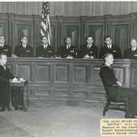          Members of the Court and Robert Sommer (Stenographer) and Richard Curley (Orderly) in The Caine Mutiny Court Martial, 1955.
   
