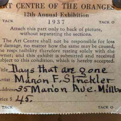 Label from verso of painting