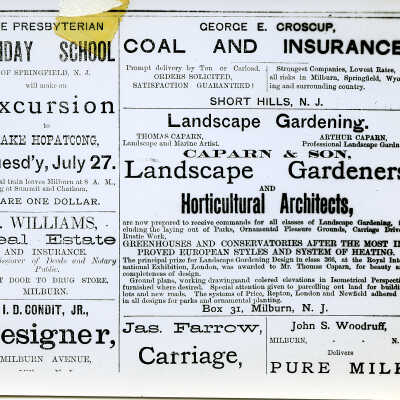 Caparn & Son Advertisement from The Budget, 1886