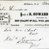 Dunican: John Dunican Invoice from R. Howard Kelly Coal, November 6, 1873