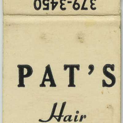 Pat's Hair Fashions Matchbook/Matchcover