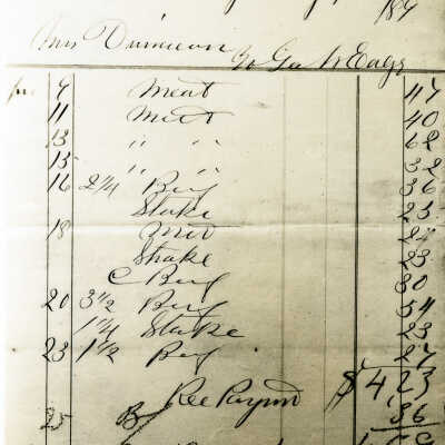 Dunican: Mrs. John Dunican Invoice from George W. Eager, April 23, 1889