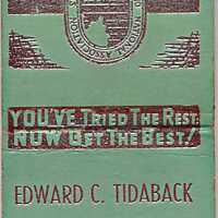 Tidaback: Edward C. Tidaback Realtor Matchbook Cover