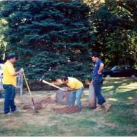 Installation of Millstones on the Green, 1995