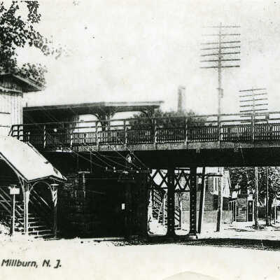 Railroad: Lackawanna Bridge and Station, Main Street, Millburn