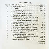 Millburn Township Committee Annual Report Disbursements, Year ending April 10, 1876