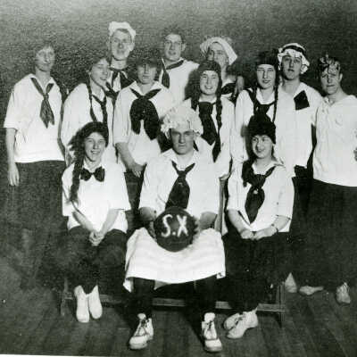 S.X. Club: S.X. Basketball Team & Millburn Girls, c. 1914-16