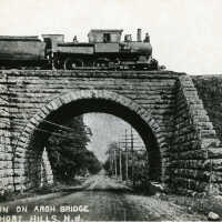 Railroad: Train On Arch Bridge on Morris Turnpike, after 1894