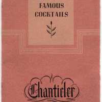 Chanticler: Restaurant Recipe Guide of Famous Cocktails, 1935