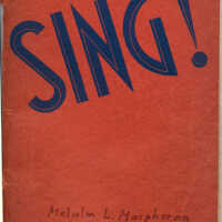 "SING!" Orange-Covered Songbook