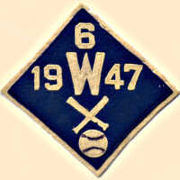 Washington School Softball Team Award Patch, 1947