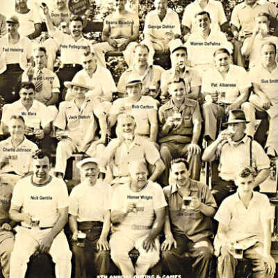 Homely Men's Club outing at Doerr's Grove, 1941