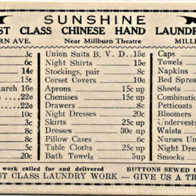 Sunshine Chinese Laundry ink blotter