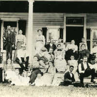 People On Porch including Frank Marshall