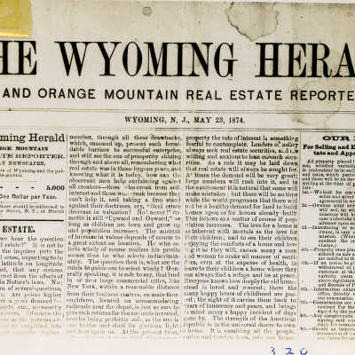 Wyoming Herald Masthead, 1874